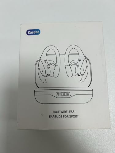 Wireless Headphones, Bluetooth 5.3 Sports Headphones with Ear Hooks, 60H Playback, LED Display, ENC HD Call, Deep Low, Comfortable Fit, IPX7 Waterproof (Black)