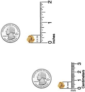 LeCalla Italian Silver Jewelry Stud Earring Twisted Design Wire Love Knot for Women