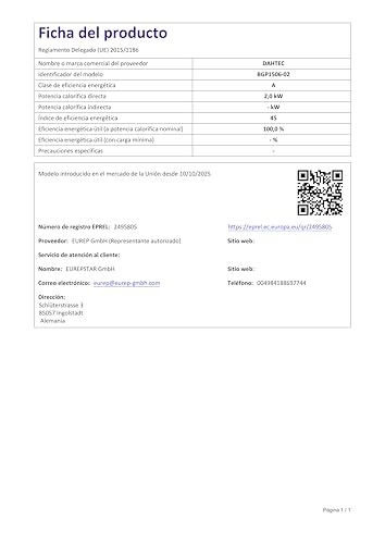 Ceramic Heater 2000W - Low Consumption - Portable Electric Radiator - Fast Heating in 3 s - Suitable for Homes, Bathrooms and Construction Sites