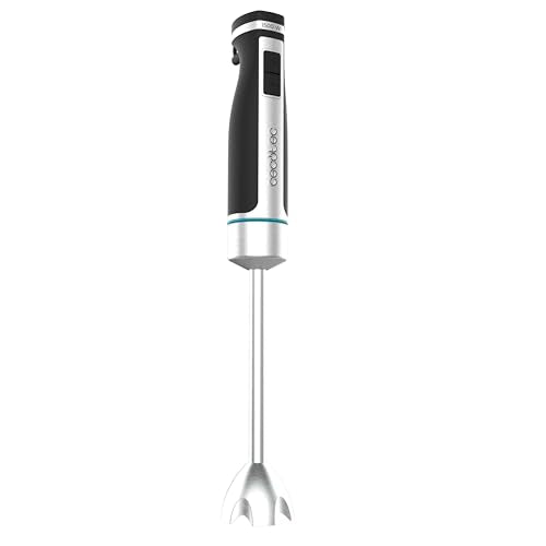 Cecotec Power TitanBlack 1500 XL PerfectCream&Crush Hand Blender, 1500 W, CrossBlades Technology with 4-Blade Blades, XL Foot, Includes Chopper, Whisk Sticks and Masher
