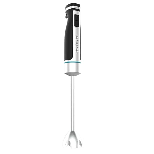 Cecotec Power TitanBlack 1500 XL PerfectCream&Crush Hand Blender, 1500 W, CrossBlades Technology with 4-Blade Blades, XL Foot, Includes Chopper, Whisk Sticks and Masher
