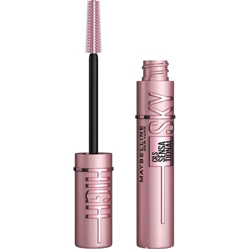 Maybelline New York Lash Sensational Sky High Mascara with Flexible Brush and Bamboo Extract, Extreme Volume and Length for Long and Defined Eyelashes, 5ml, Shade 01, Black