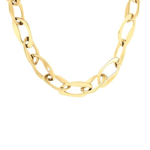 Calvin Klein Collar de Cadena para Mujer Colección HARMONIOUS CONNECTION en Acero Inoxidable con Cristales - Disponible en Plateado o Dorado