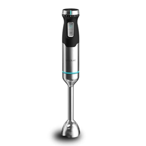 Cecotec Power TitanBlack 1500 XL PerfectCream&Crush Hand Blender, 1500 W, CrossBlades Technology with 4-Blade Blades, XL Foot, Includes Chopper, Whisk Sticks and Masher