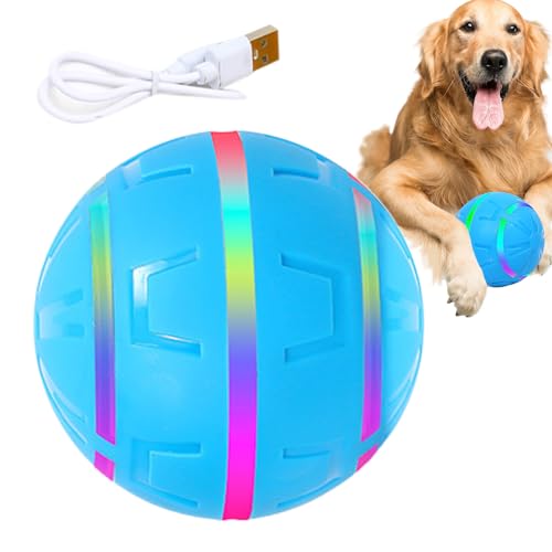 Dog Toy Ball, Interactive Dog Toy, USB Rechargeable with LED Lights, Indoor Vibrating Games, Active for Small Medium Large Breeds