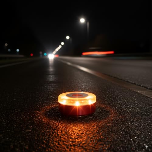 VZero V16 Emergency Light with Geolocation + Case, Certified Signal Connected with DGT 3.0, Suitable for 2026, Car Beacon with eSIM Included, High Power and Eye Protect System