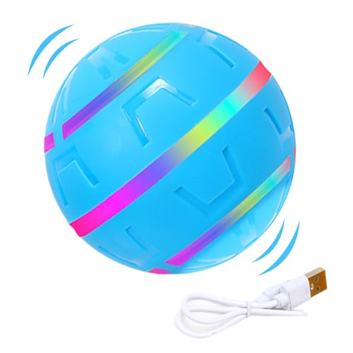 Dog Toy Ball, Interactive Dog Toy, USB Rechargeable with LED Lights, Indoor Vibrating Games, Active for Small Medium Large Breeds