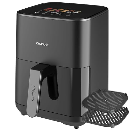 Cecotec Air Fryer 8L with Double Grill, Air Fryer, Cecofry&Grill Duoheat 8000. 2200W, Perfect Golden and Grill Flavor in Meat, Temperature between 80-200°C, 8 Menus and Window