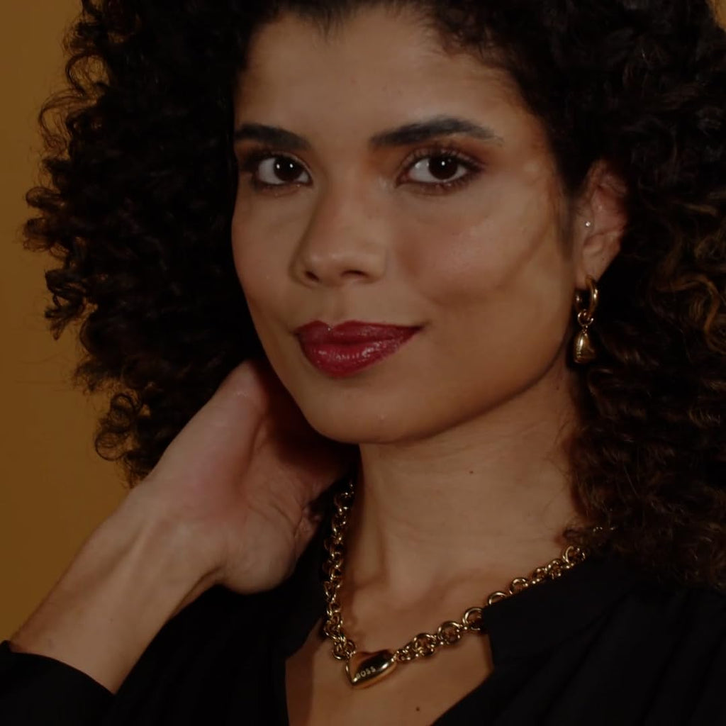 BOSS Jewelry Collar de cadena para Mujer Colección HONEY LOVE de Acero inoxidable y color oro amarillo