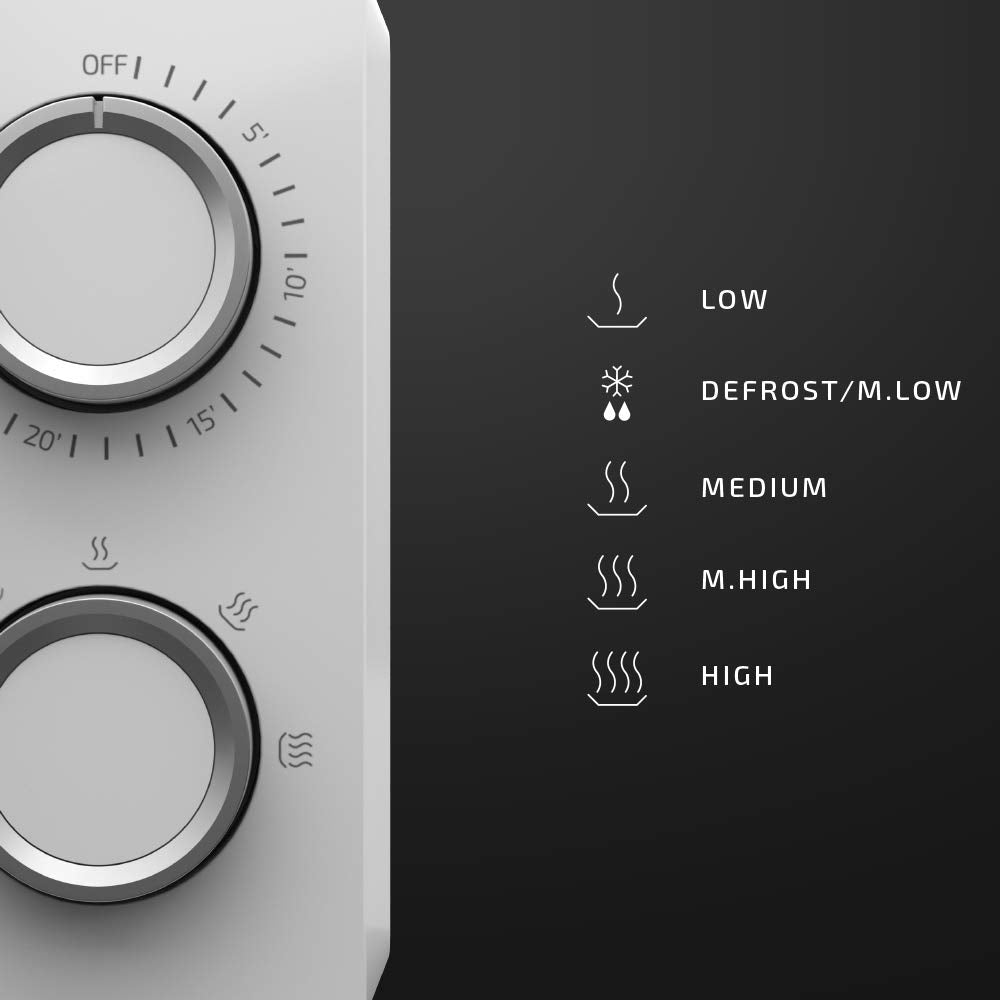 Cecotec ProClean 3010 Microwave, 700 W, 20 L Capacity, Ready2Clean Coating, 3DWave Technology, Defrost Mode, 6 Power Levels, Timer 30 mins