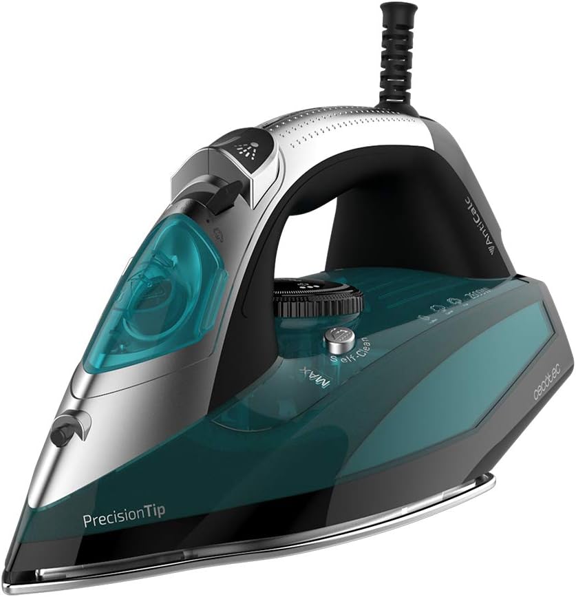 Cecotec Clothes Iron Vapor Fast-Furious 5010 Vital, Turbo Slide Aluminium Sole, Continuous Steam 55 g/min, Steam Stroke 200 g/min, Temperature Regulator, Anti-Drip, 2600 W