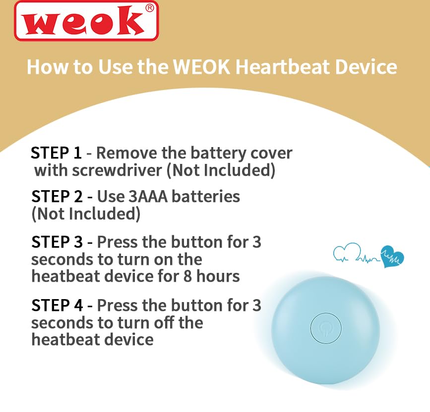 Puppy Heartbeat Toy, Separation Anxiety Relief Toy, Puppy Heartbeat Calming Plush Toy for Anxiety and Behavior