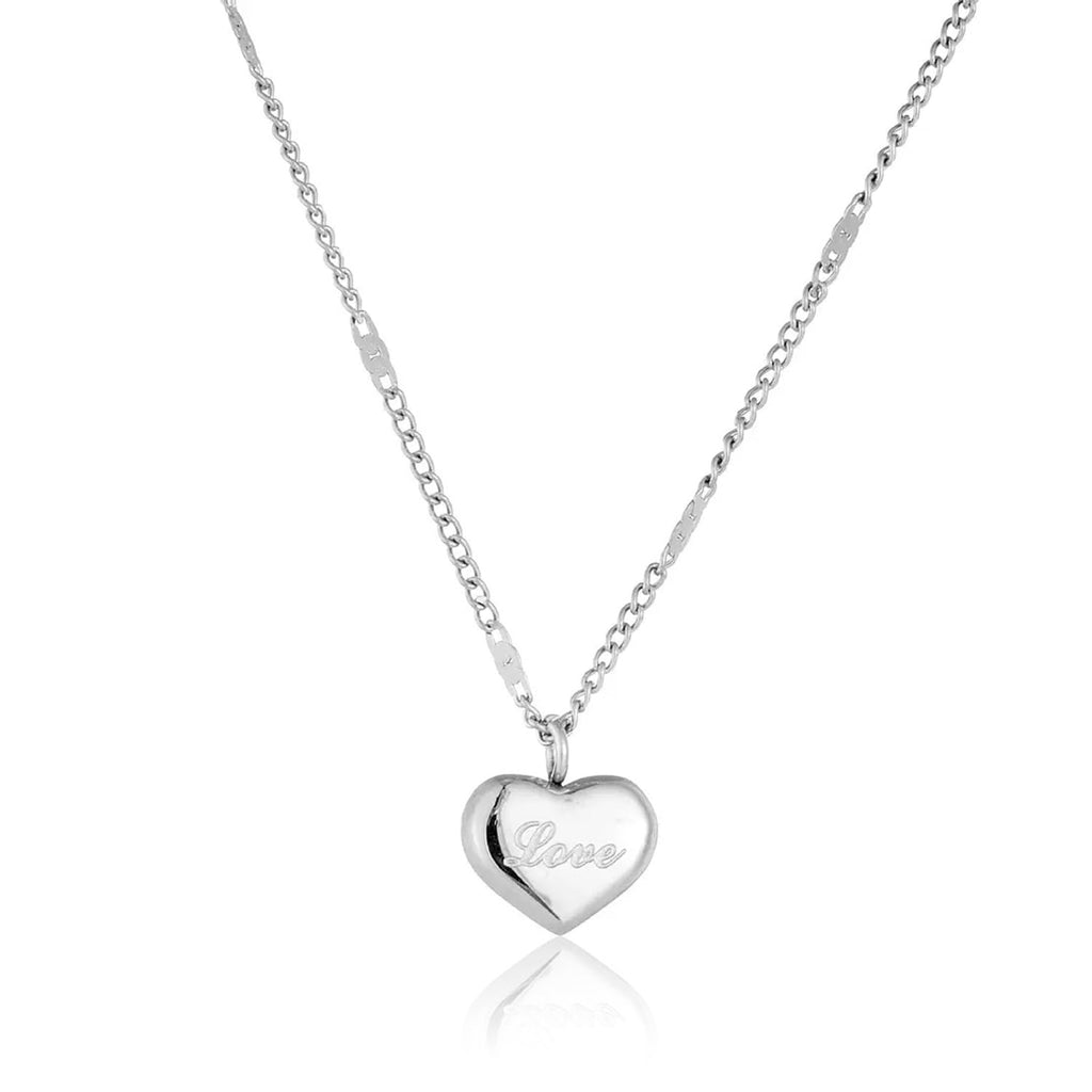 Heart Necklaces for Women, Silver Heart Necklace, Simple Choker, Fashion Jewelry, Birthday Gift for Mother Daughter - Gold and Silver