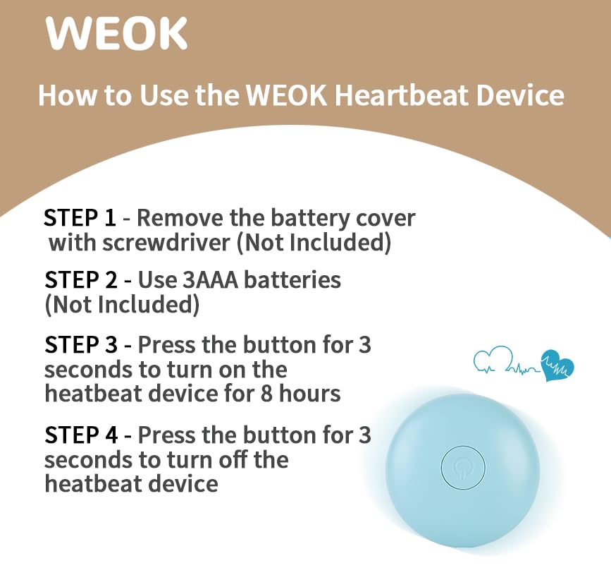 Puppy Heartbeat Toy, Separation Anxiety Relief Toy, Puppy Heartbeat Calming Plush Toy for Anxiety and Behavior