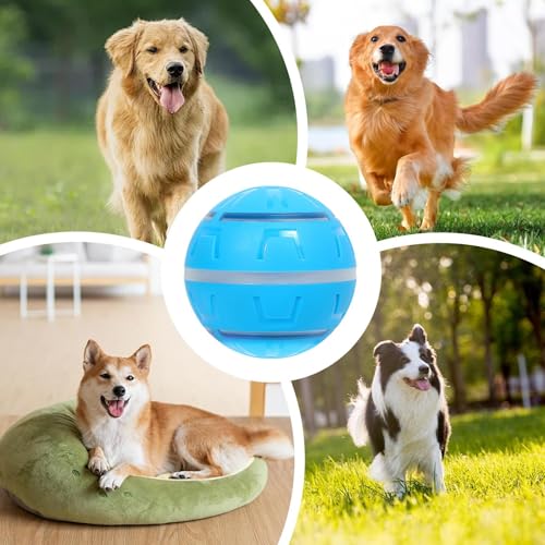 Dog Toy Ball, Interactive Dog Toy, USB Rechargeable with LED Lights, Indoor Vibrating Games, Active for Small Medium Large Breeds