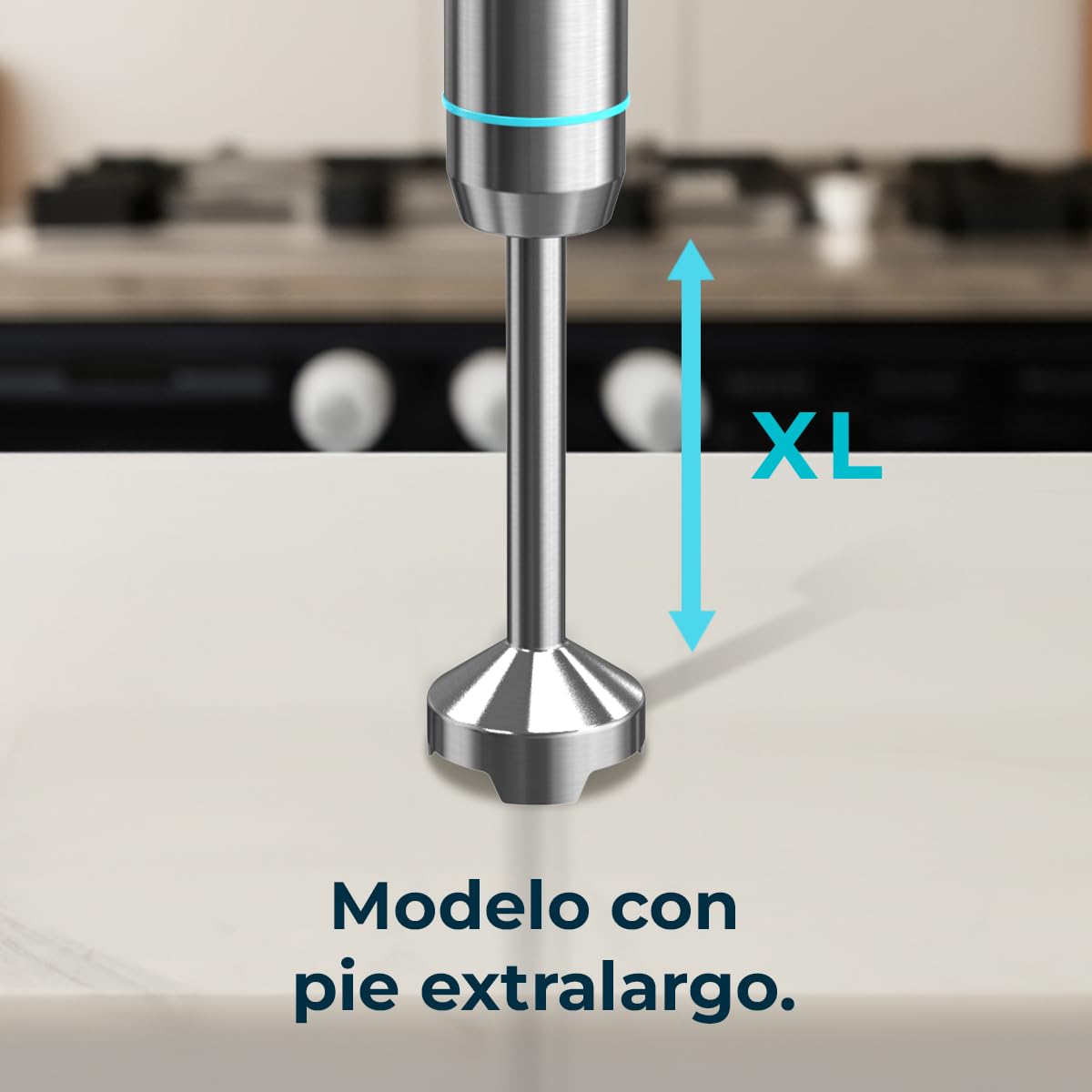 Cecotec Power TitanBlack 1500 XL PerfectCream&Crush Hand Blender, 1500 W, CrossBlades Technology with 4-Blade Blades, XL Foot, Includes Chopper, Whisk Sticks and Masher