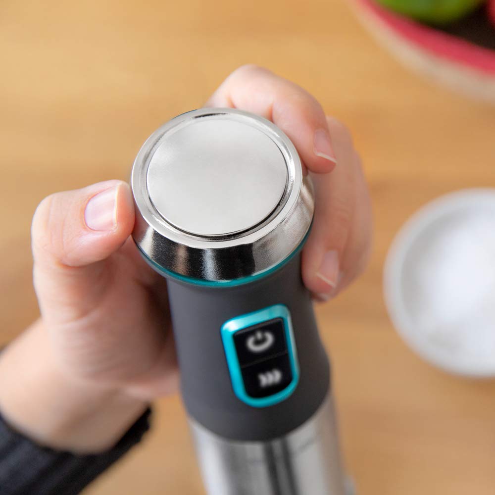 Cecotec Power TitanBlack 1500 XL PerfectCream&Crush Hand Blender, 1500 W, CrossBlades Technology with 4-Blade Blades, XL Foot, Includes Chopper, Whisk Sticks and Masher