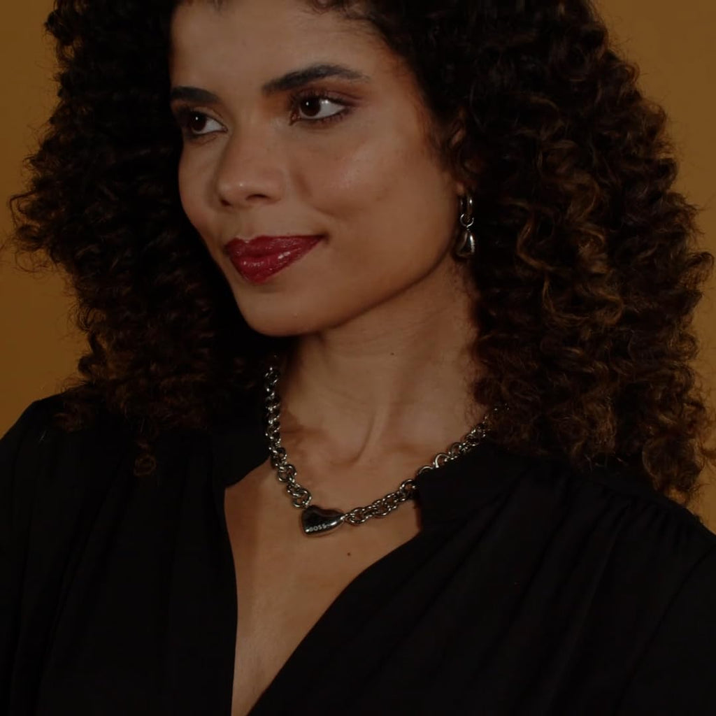 BOSS Jewelry Collar de cadena para Mujer Colección HONEY LOVE de Acero inoxidable y color oro amarillo