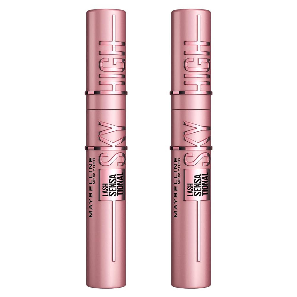 Maybelline New York Lash Sensational Sky High Mascara with Flexible Brush and Bamboo Extract, Extreme Volume and Length for Long and Defined Eyelashes, 5ml, Shade 01, Black
