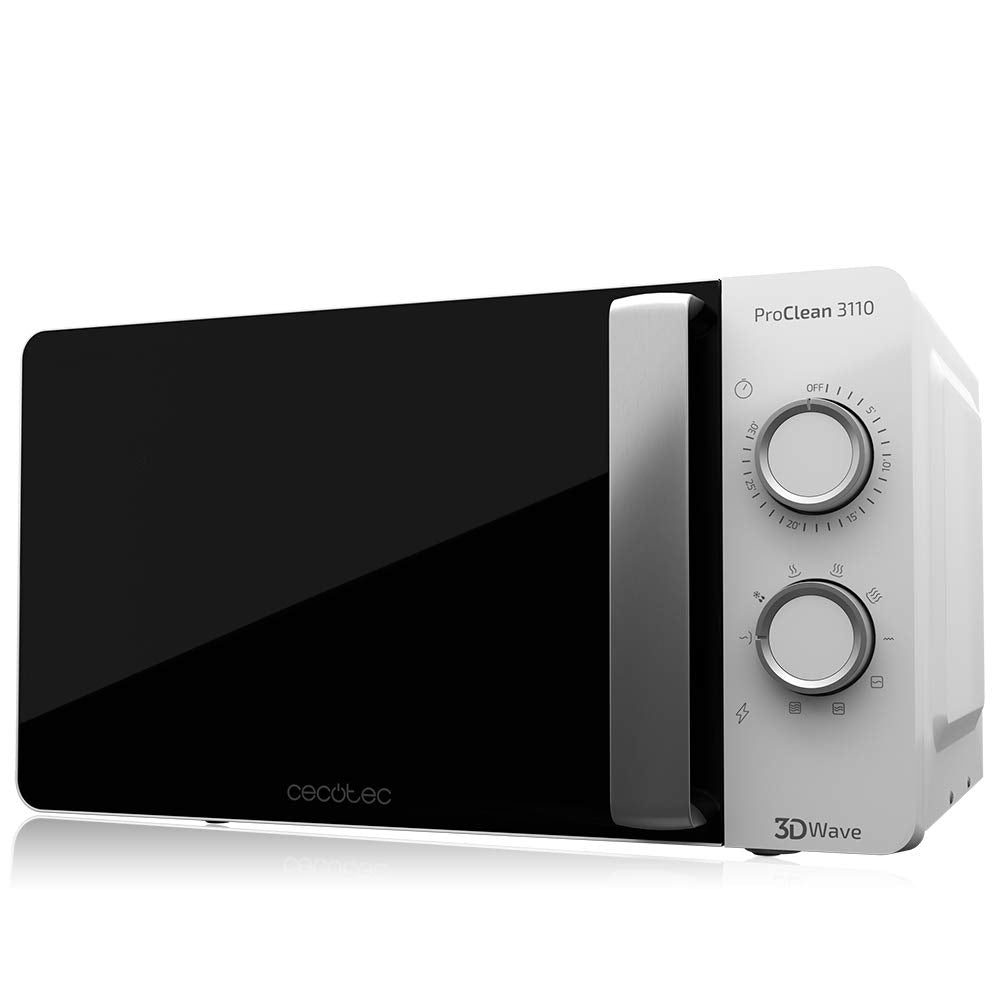 Cecotec ProClean 3010 Microwave, 700 W, 20 L Capacity, Ready2Clean Coating, 3DWave Technology, Defrost Mode, 6 Power Levels, Timer 30 mins