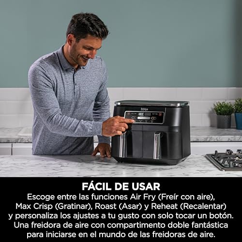 Ninja Foodi [AF300EU] Dual Zone Air Fryer, 2470 W, 7.6 liters, Plastic, Black