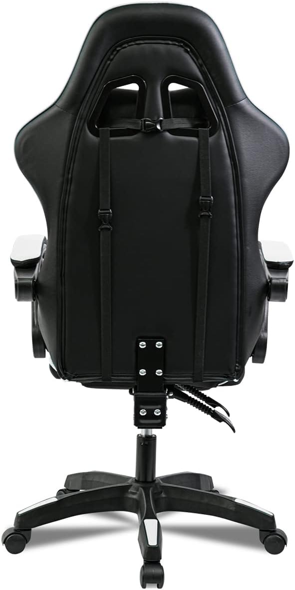 Ergonomic Reclining Gaming Chair with Lumbar and Cervical Cushion | Adjustable Height, Padded Armrests, 360° Wheels | Ideal for Office, Desk, Telework, Study, Gaming, Computer