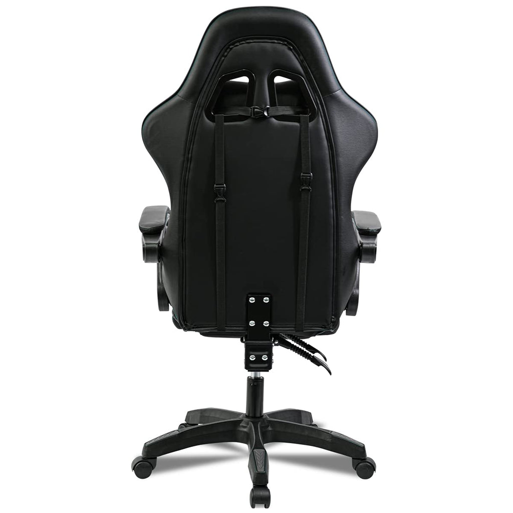 Ergonomic Reclining Gaming Chair with Lumbar and Cervical Cushion | Adjustable Height, Padded Armrests, 360° Wheels | Ideal for Office, Desk, Telework, Study, Gaming, Computer