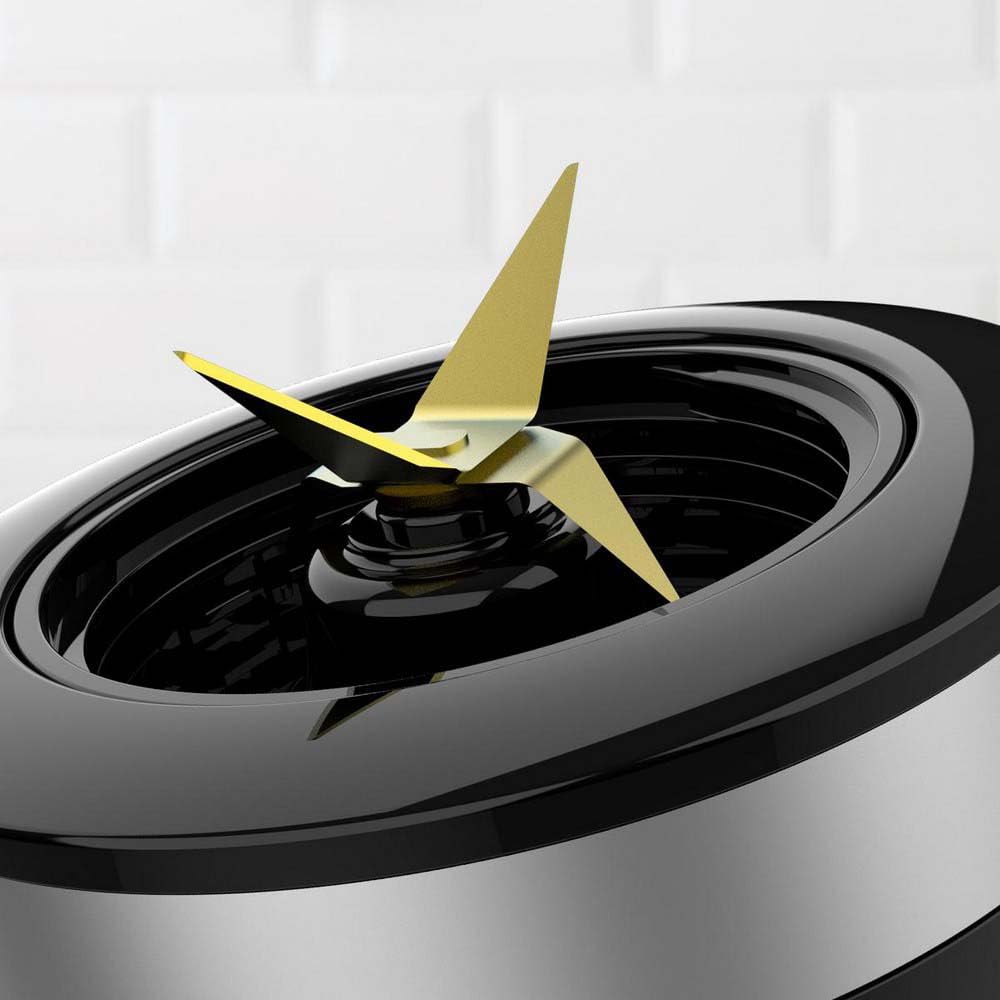 Cecotec EasyGo Power Titanium 350 350 W Portable Single Cup Blender, Ice Pick, 4 Blades Titanium Coated Black Blades, Includes 2 Cooling Tubes, 2 Portable Cups and 2 Lids