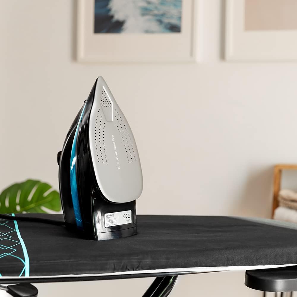 Cecotec Clothes Iron Vapor Fast-Furious 5010 Vital, Turbo Slide Aluminium Sole, Continuous Steam 55 g/min, Steam Stroke 200 g/min, Temperature Regulator, Anti-Drip, 2600 W