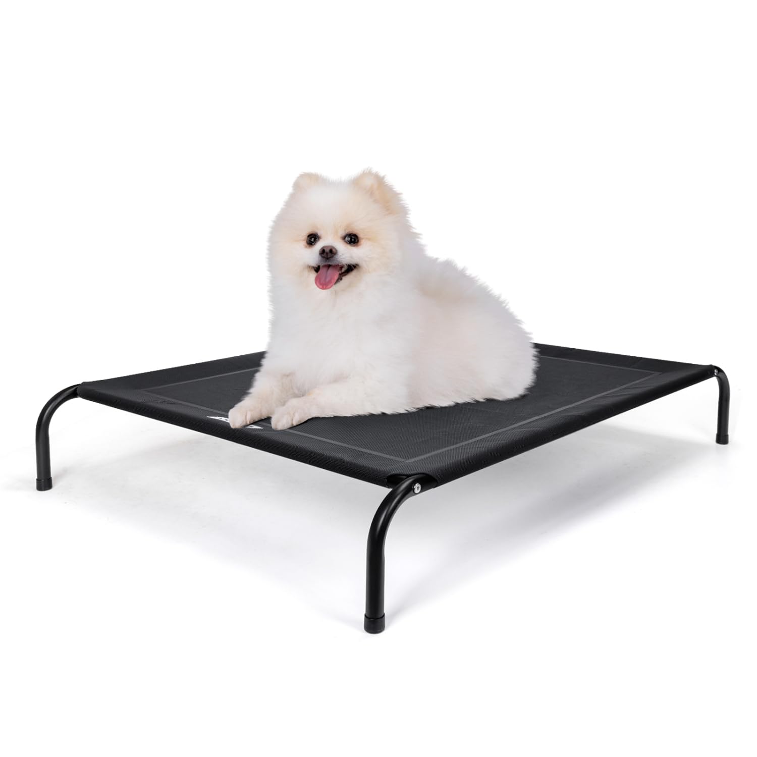 Nobleza Washable Raised Dog Bed, Cooling and Breathable for Outdoor and Indoor, Robust, Grey, L, 124 x 90 x 20 cm