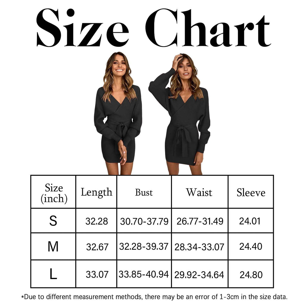 Dresses Long Sleeve Women Sexy V Neck Mini Dress Knitted with Belt Short Sweater Dress Backless Elegant for Autumn Winter