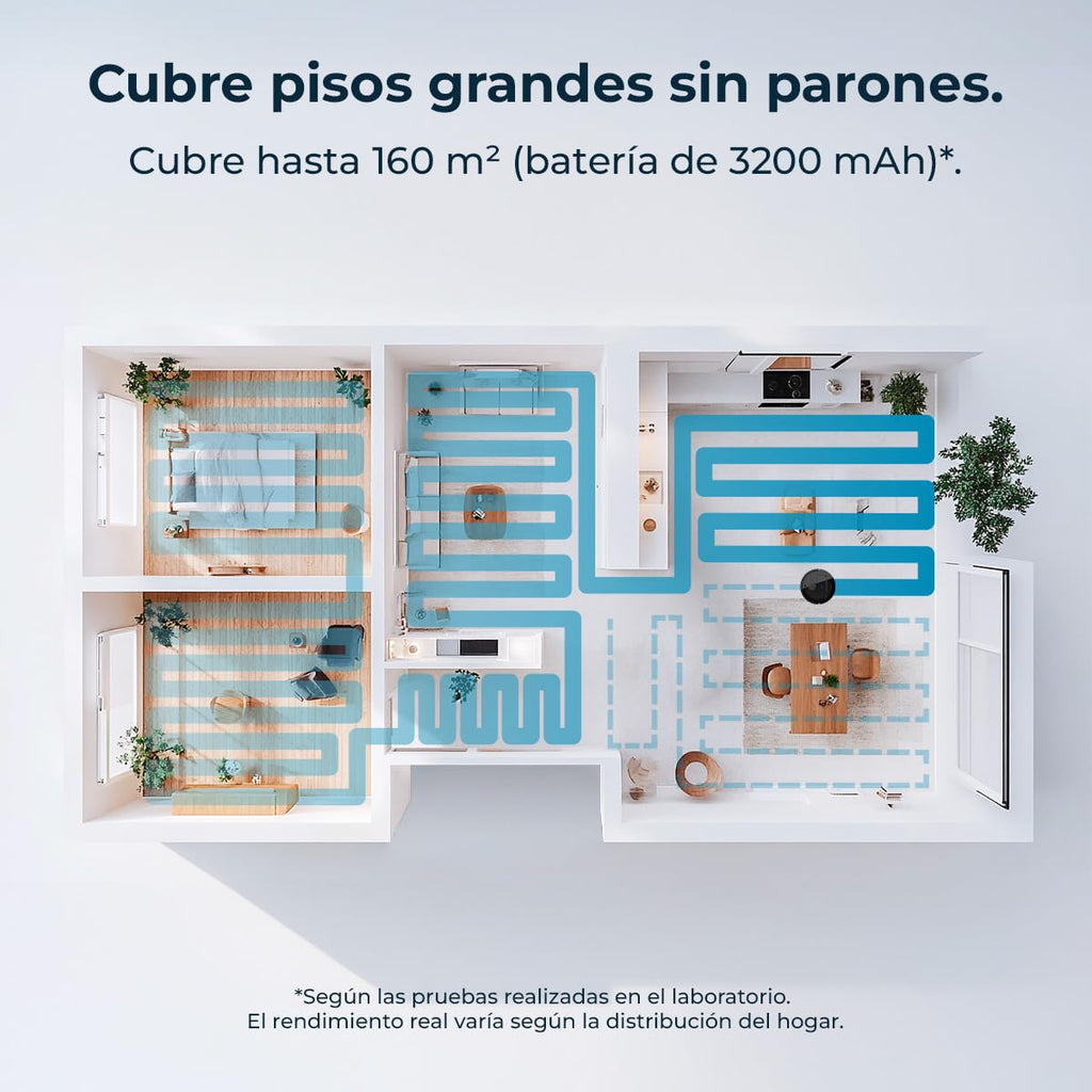 Cecotec Conga M50 Robot Vacuum Cleaner and Floor Scrubber, Laser Navigation, 5000Pa Suction Pressure, 3200 mAh Battery, Multifunction Brush for All Surfaces, Coverage up to 160 m²