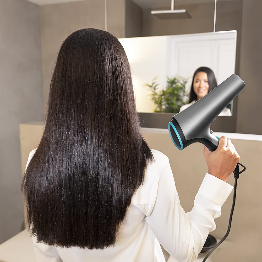 Cecotec Bamba IoniCare 5200 Aura Black Ionic Hair Dryer. 2300W, Concentrator and Diffuser, Frizz Free Hair, DC Motor, Real Ion, High Air Flow, 2 Speeds and 3 Temperatures