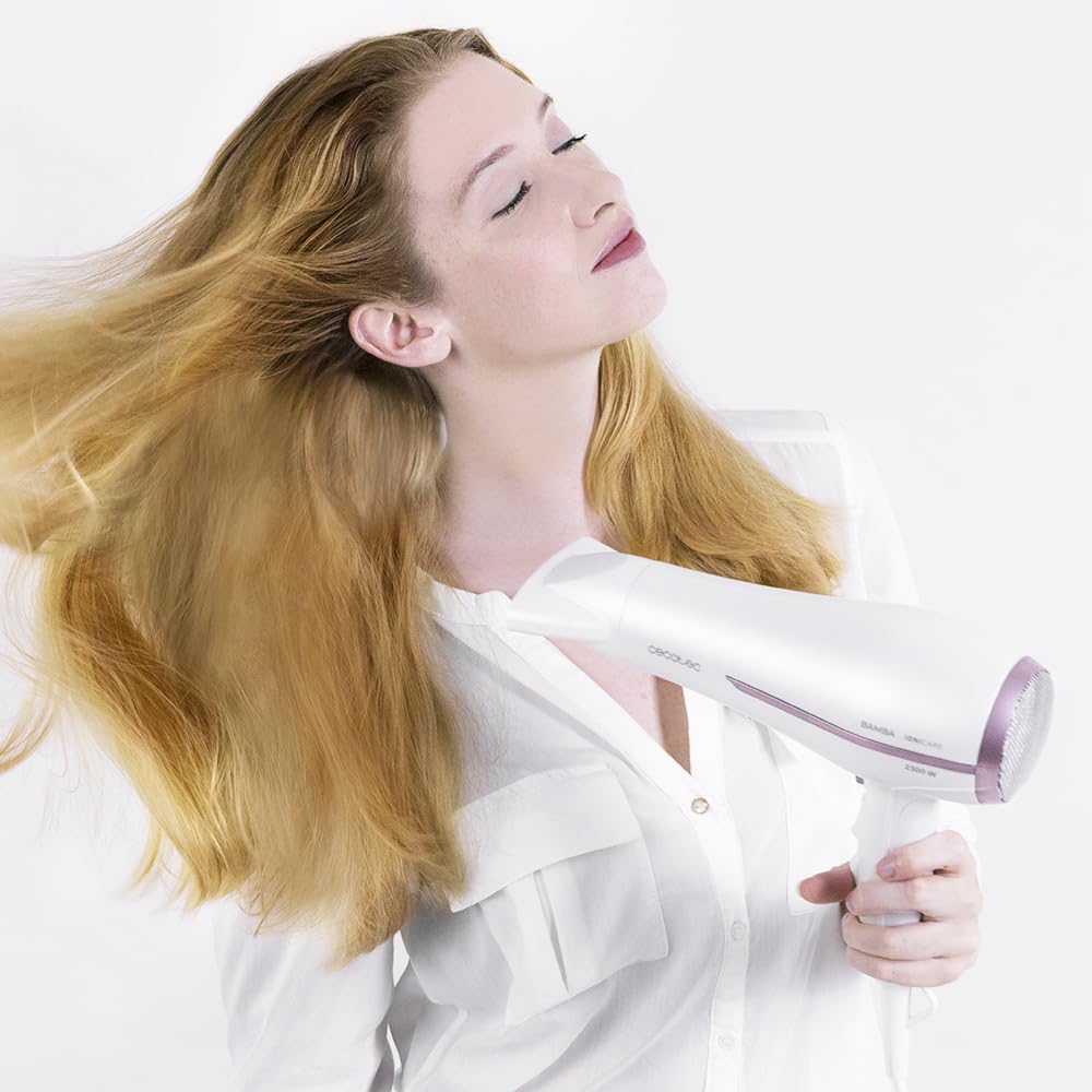 Cecotec Bamba IoniCare 5200 Aura Black Ionic Hair Dryer. 2300W, Concentrator and Diffuser, Frizz Free Hair, DC Motor, Real Ion, High Air Flow, 2 Speeds and 3 Temperatures