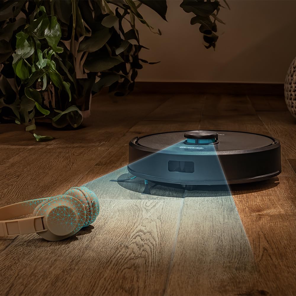 Cecotec Conga M50 Robot Vacuum Cleaner and Floor Scrubber, Laser Navigation, 5000Pa Suction Pressure, 3200 mAh Battery, Multifunction Brush for All Surfaces, Coverage up to 160 m²