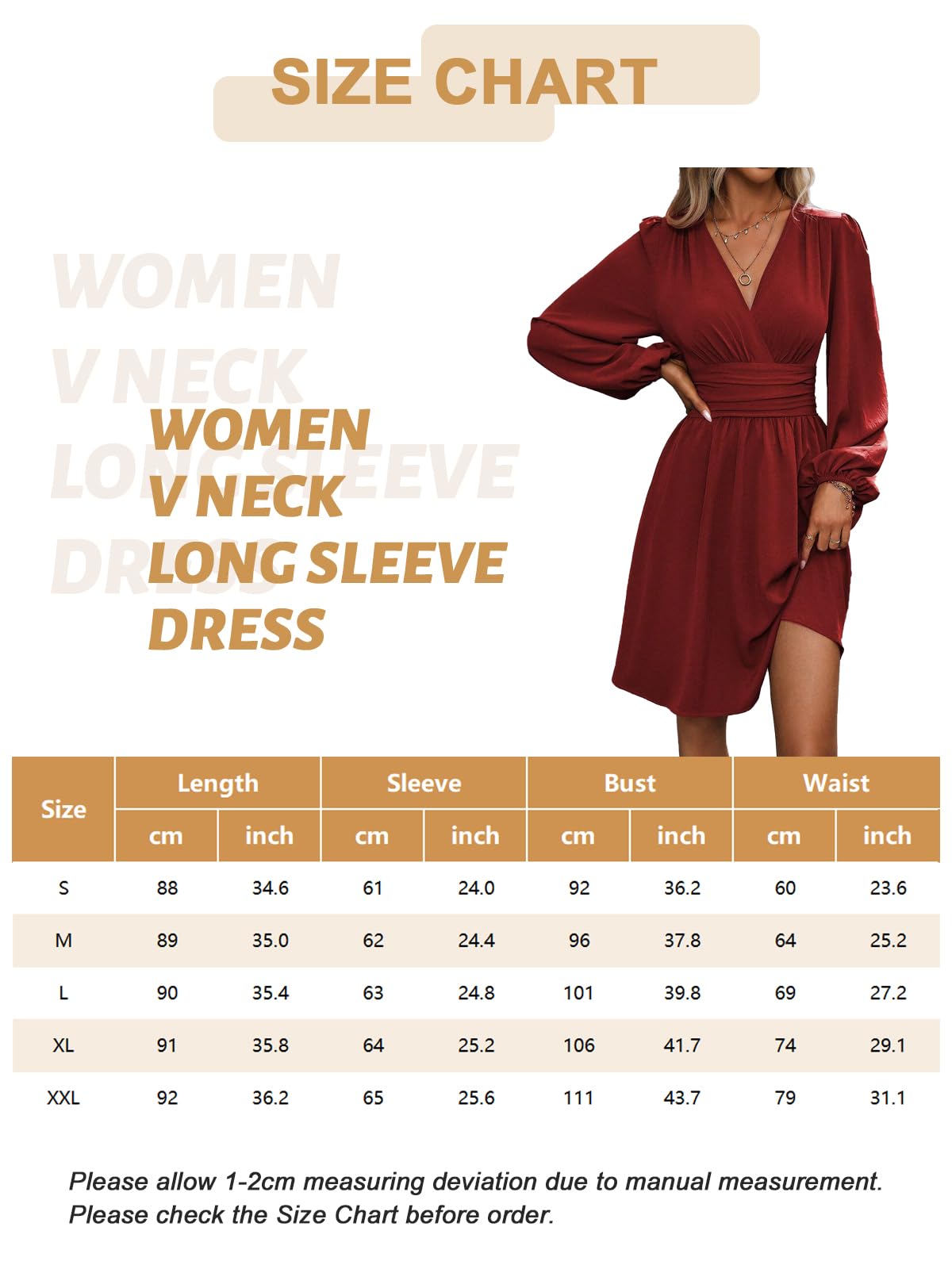 Dress Long Sleeve/Short Sleeve Women Casual Long Dresses V Neck Elegant Lantern Sleeve Dress A-Line Butterfly Sleeves