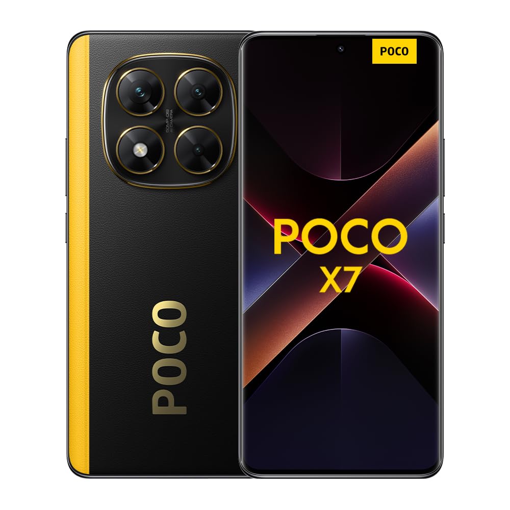 XIAOMI POCO X7 Pro Smartphone 12+512GB, CrystalRes 1.5K 120Hz AMOLED Display, MediaTek Dimensity 8400-Ultra, 50MP Camera, 90W HyperCharge, Charger Not Included, Black (ES Version)