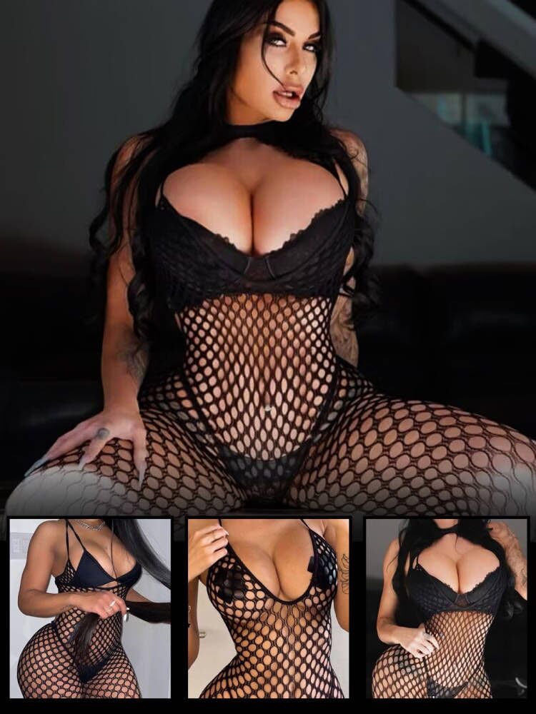 Buitifo mesh bodysuit woman plus size crotchless sexy sleepwear soft lingerie women