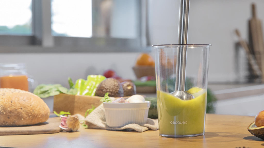 Cecotec Power TitanBlack 1500 XL PerfectCream&Crush Hand Blender, 1500 W, CrossBlades Technology with 4-Blade Blades, XL Foot, Includes Chopper, Whisk Sticks and Masher