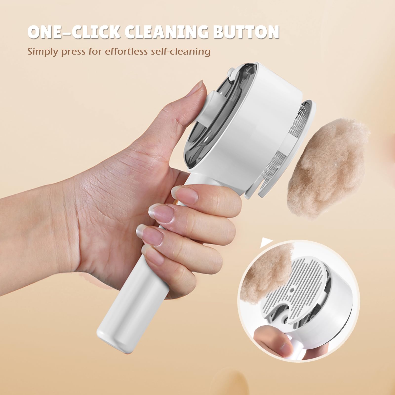 4 in 1 Steam Brush for Cats and Dogs - Self Cleaning with Water Reservoir - Pet Grooming and Massage