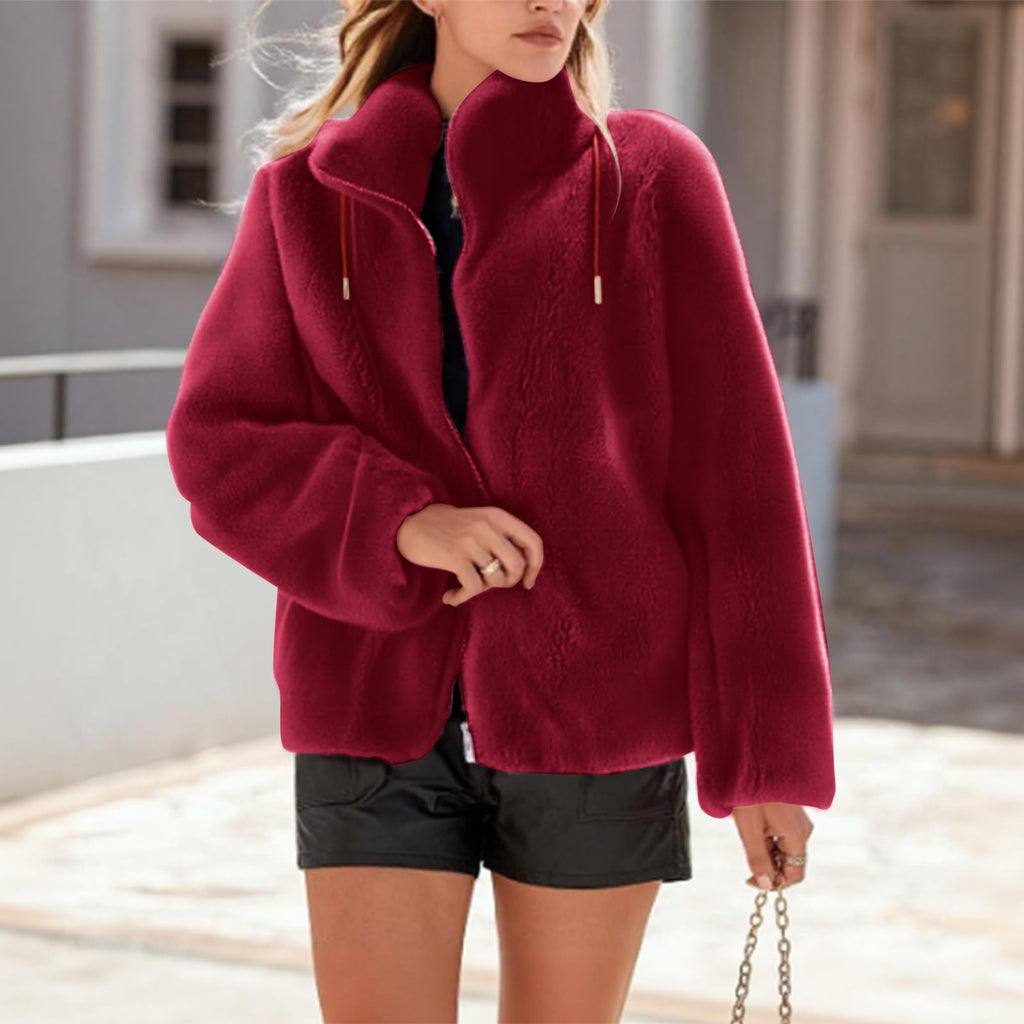 Women's Winter Fleece Jacket Winter Plus Size Transition Jacket with Hood Thermal Parka Hoodie Elegant Clothes