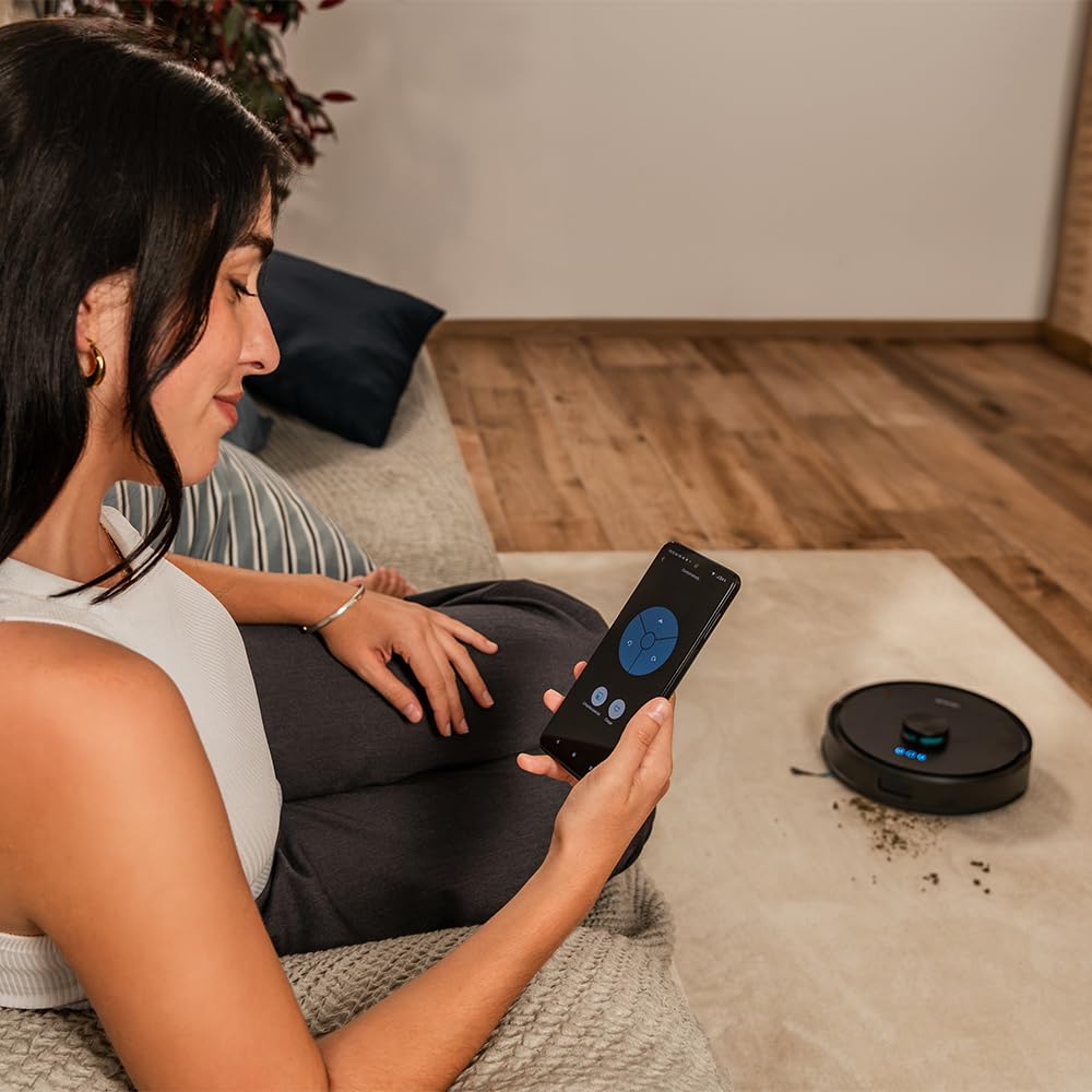 Cecotec Conga M50 Robot Vacuum Cleaner and Floor Scrubber, Laser Navigation, 5000Pa Suction Pressure, 3200 mAh Battery, Multifunction Brush for All Surfaces, Coverage up to 160 m²