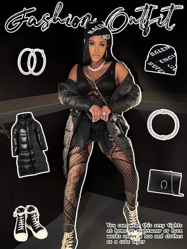 Buitifo mesh bodysuit woman plus size crotchless sexy sleepwear soft lingerie women