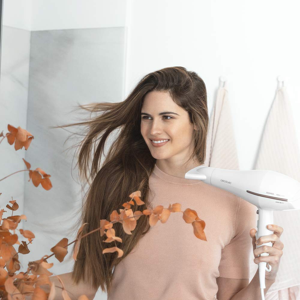 Cecotec Bamba IoniCare 5200 Aura Black Ionic Hair Dryer. 2300W, Concentrator and Diffuser, Frizz Free Hair, DC Motor, Real Ion, High Air Flow, 2 Speeds and 3 Temperatures