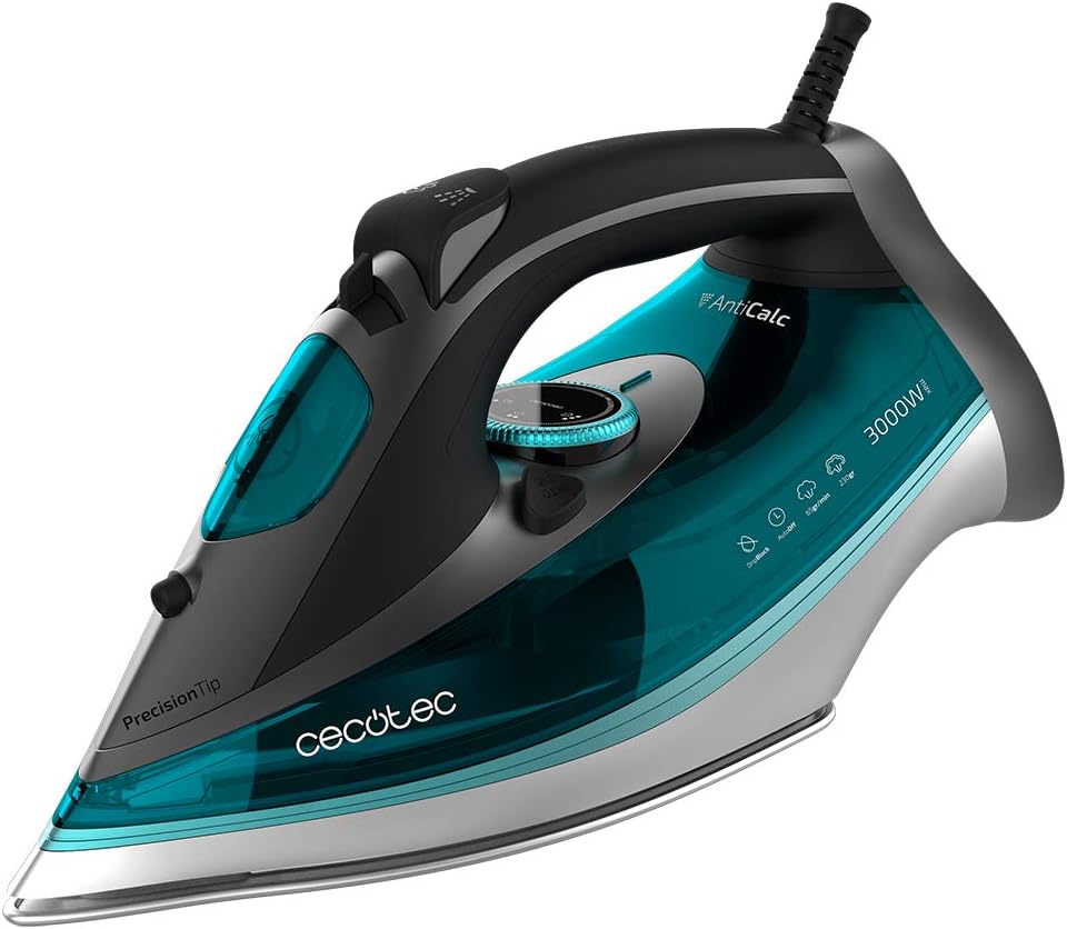 Cecotec Clothes Iron Vapor Fast-Furious 5010 Vital, Turbo Slide Aluminium Sole, Continuous Steam 55 g/min, Steam Stroke 200 g/min, Temperature Regulator, Anti-Drip, 2600 W