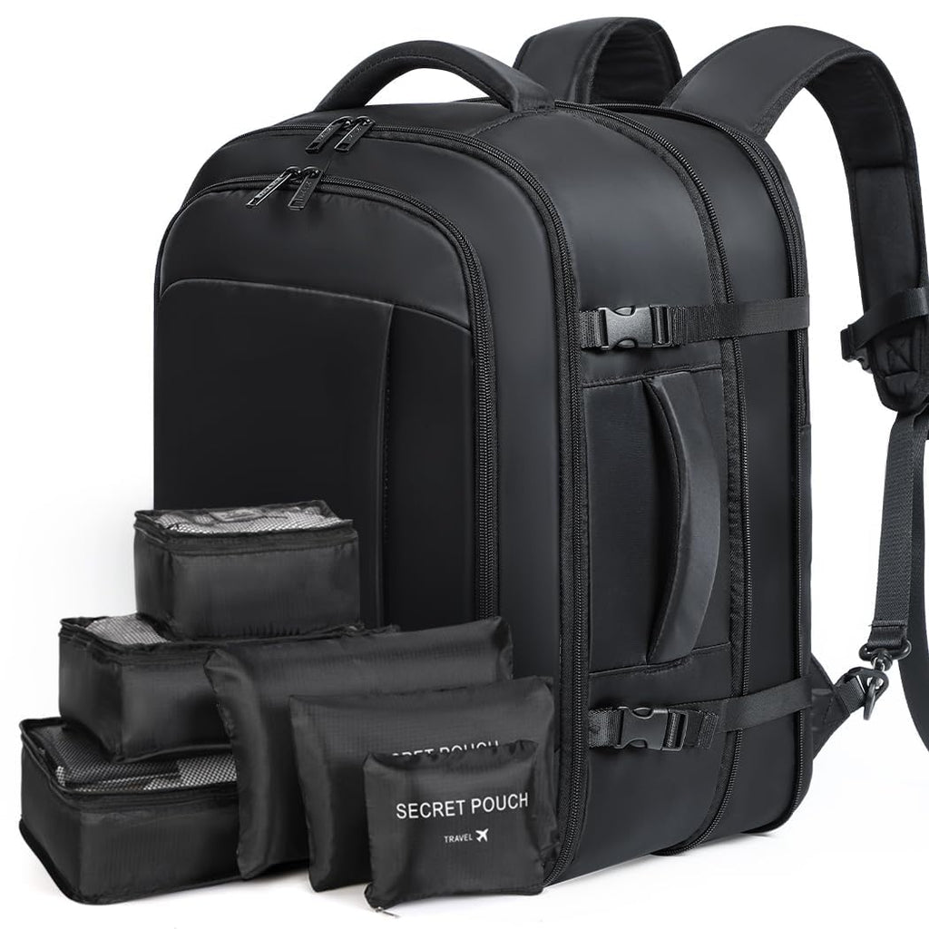 Travel Backpack Cabin Airplane 40x20x25 | Travel Backpack Woman Man - Travel Suitcases Cabin with 6 Organizer Bags - Holidays Business Travel School