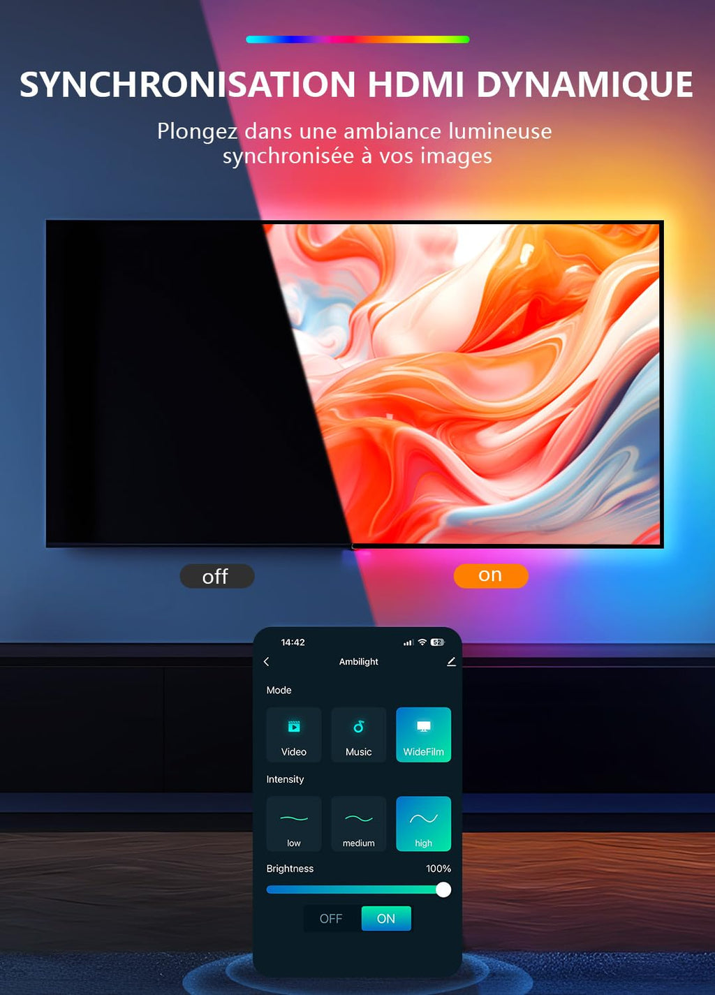 LED Strips 20 Metres RGB 5050, LED Lights with App and Controller, Sync with Music, Ideal for LED Lights, Room Lights, Party Decoration and Christmas (10 m x 2)