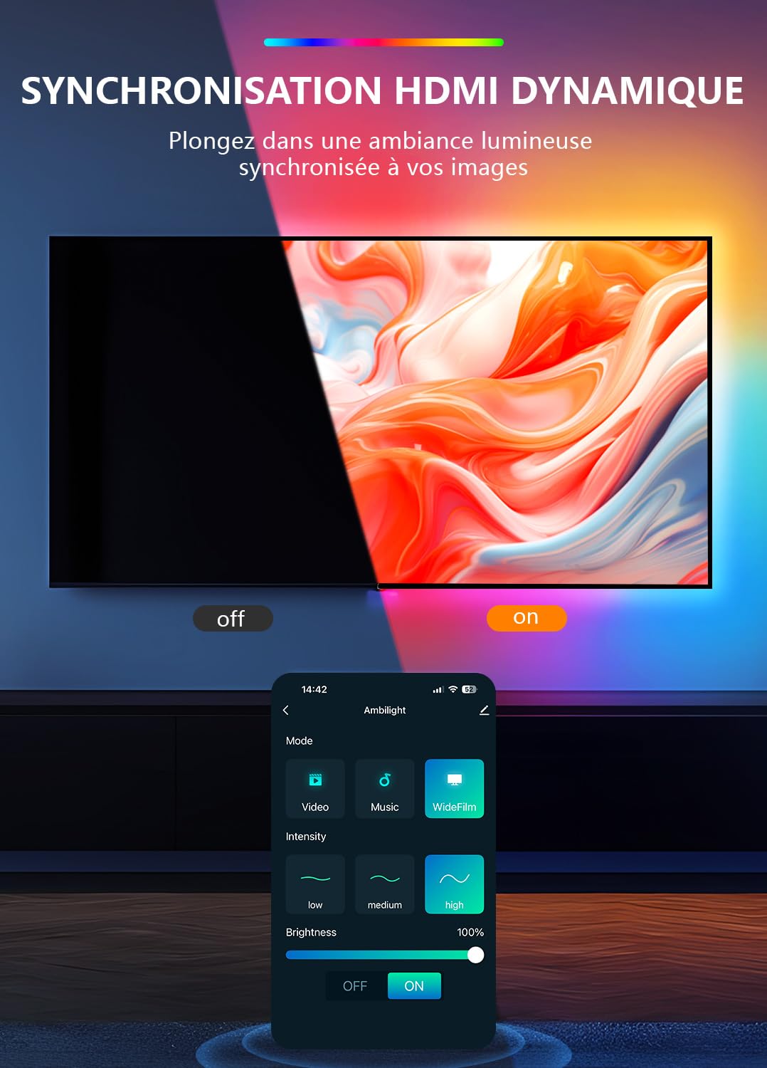 LED Strips 20 Metres RGB 5050, LED Lights with App and Controller, Sync with Music, Ideal for LED Lights, Room Lights, Party Decoration and Christmas (10 m x 2)