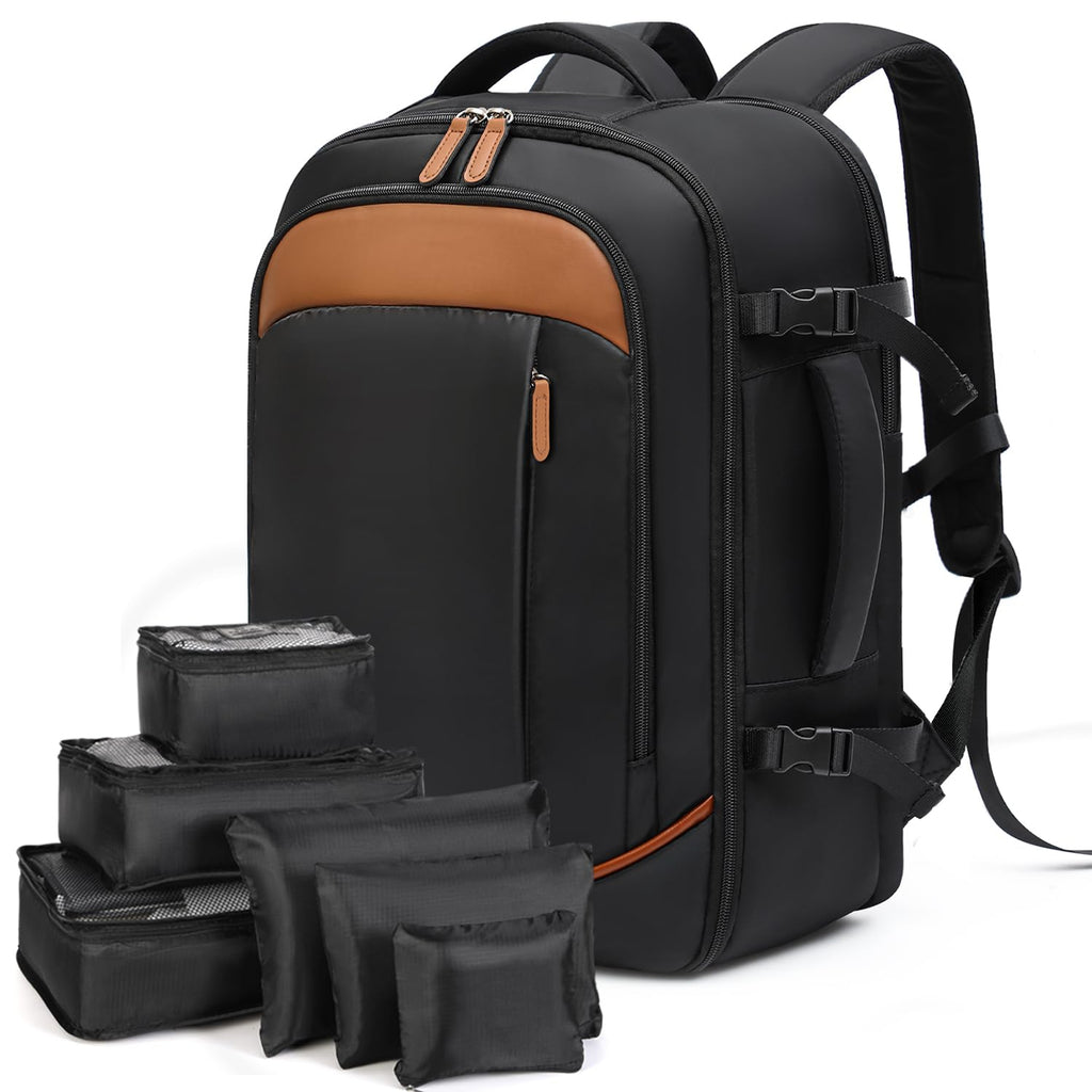 Travel Backpack Cabin Airplane 40x20x25 | Travel Backpack Woman Man - Travel Suitcases Cabin with 6 Organizer Bags - Holidays Business Travel School