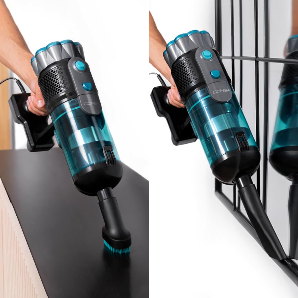 Cecotec Conga Thunderbrush 560 Upright Vacuum Cleaner, 2 in 1, 600 W, Cyclonic Technology, High Efficiency Filter, 6 Metres Radius, Includes 2 Accessories